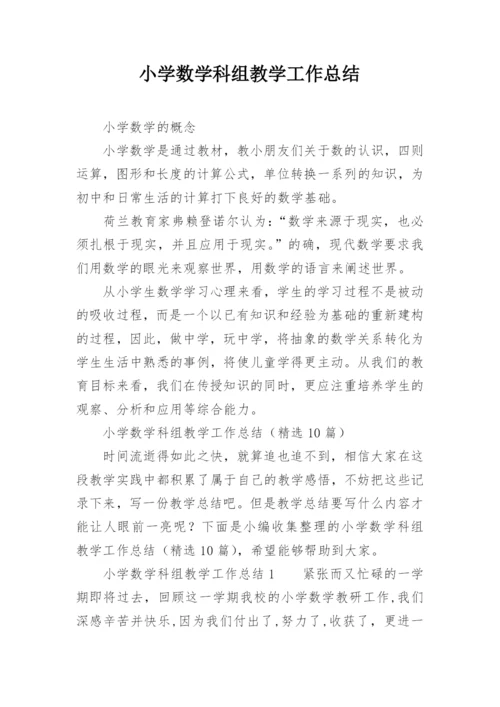 小学数学科组教学工作总结.docx
