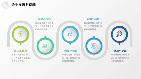 微粒体企业发展时间轴历程图表PPT