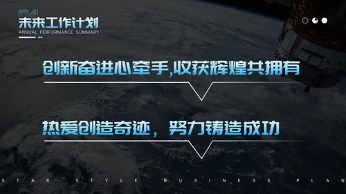 大气星空宇宙外空宇航员商业计划书通用PPT模板