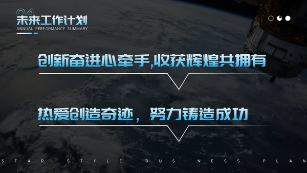 大气星空宇宙外空宇航员商业计划书通用PPT模板