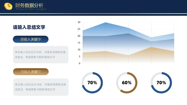 蓝色金色烫金大气商务金融理财融资投资通用PPT模板