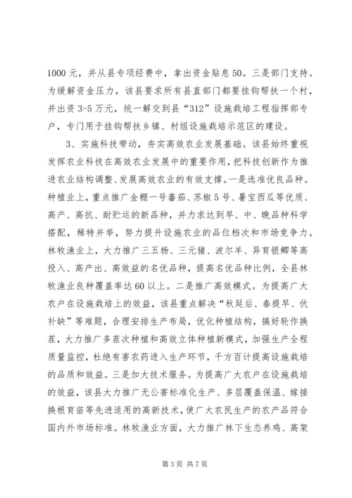 关于XX县区发展高效农业的调查与思考 (3).docx