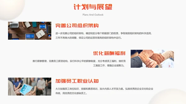 白橙精品几何微立体工作总结PPT模板
