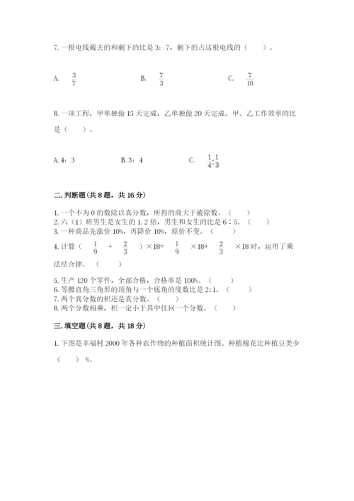 人教版六年级上册数学期末测试卷汇总.docx