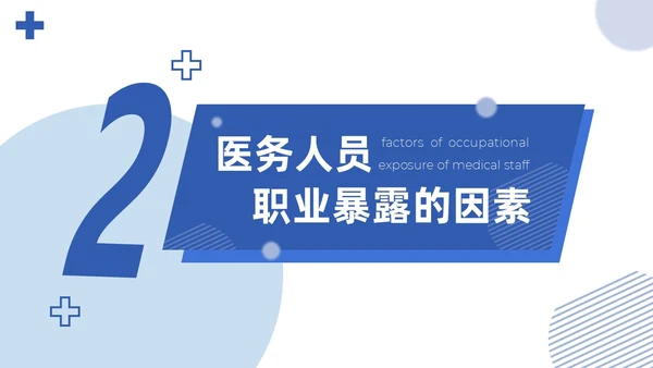蓝色简约商务医务人员职业暴露院感安全培训课件PPT模板