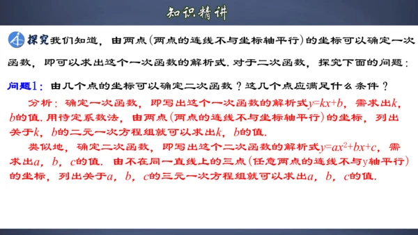 22.1.8 用待定系数法求二次函数的解析式 课件（共32张PPT）