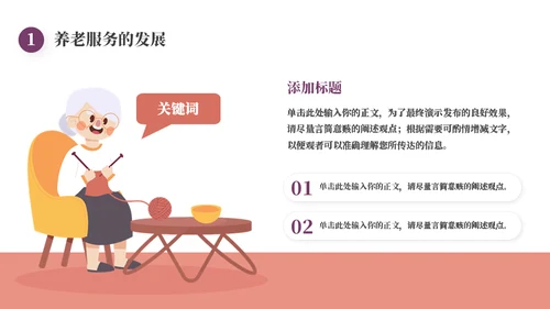 经济智慧养老汇报通用PPT模板