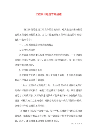 工程项目进度管理措施.docx