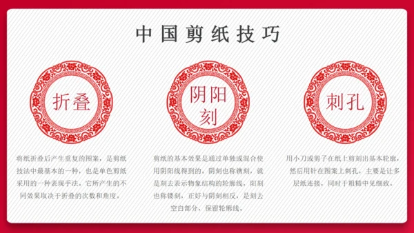 中国传统文化剪纸舞狮通用PPT模板