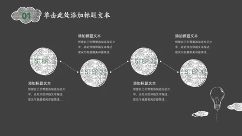 黑板背景灯泡粉笔手绘风教师说课通用PPT模板