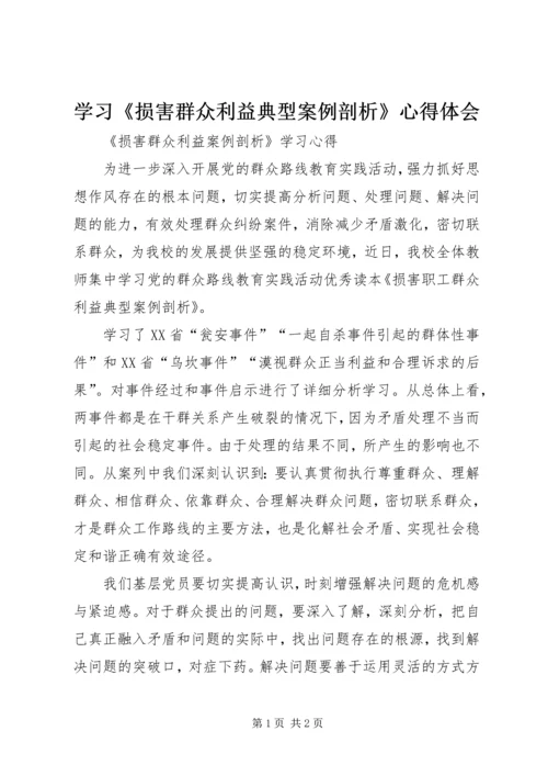 学习《损害群众利益典型案例剖析》心得体会 (3).docx