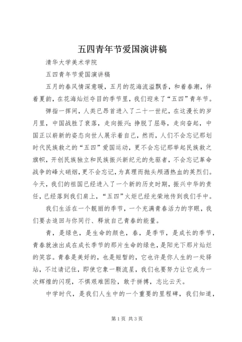 五四青年节爱国演讲稿.docx