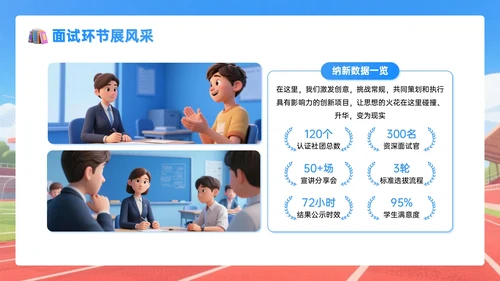 蓝色系插画风9月开学社团纳新PPT模板