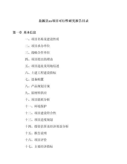 盐源县项目可行性研究报告参考范文分析