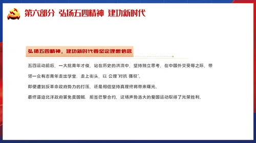 青春正能量弘扬五四精神PPT模板