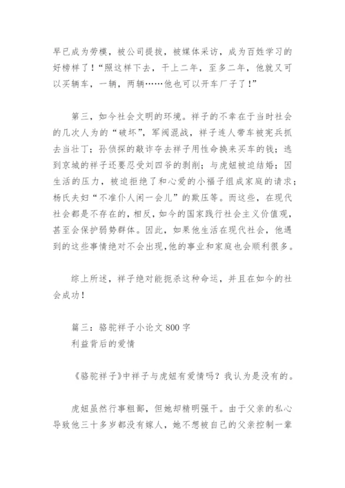 骆驼祥子小论文800字(精选4篇).docx