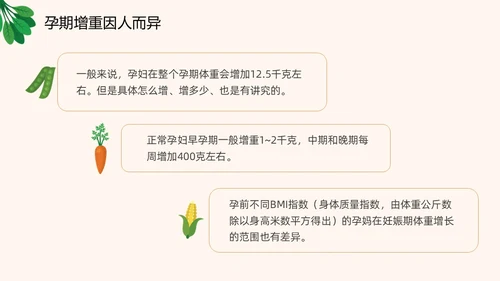 插画风橙色精美孕期健康饮食孕妇产妇护理培训PPT课件健康饮食讲座