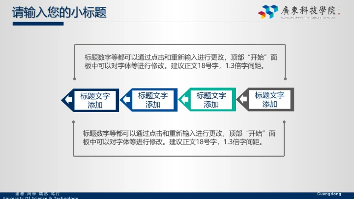 广东科技学院毕业答辩汇报通用PPT模板