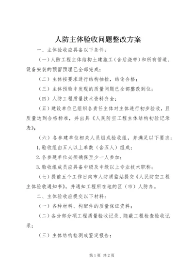 人防主体验收问题整改方案.docx