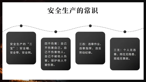 黑色简约实景人人讲安全个个会应急带内容PPT模板
