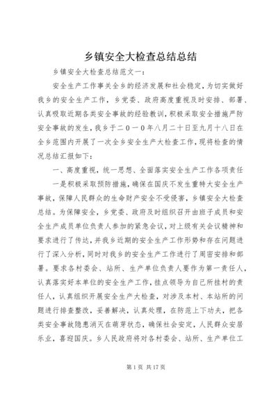 乡镇安全大检查总结总结.docx