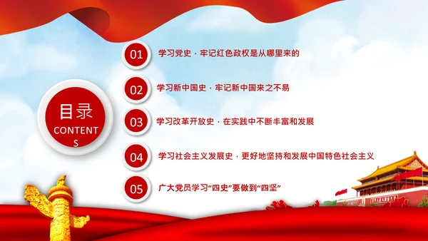 党课党委党支部党员学习四史教育活动PPT
