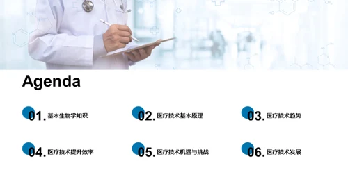 商务风生物医疗教学课件PPT模板