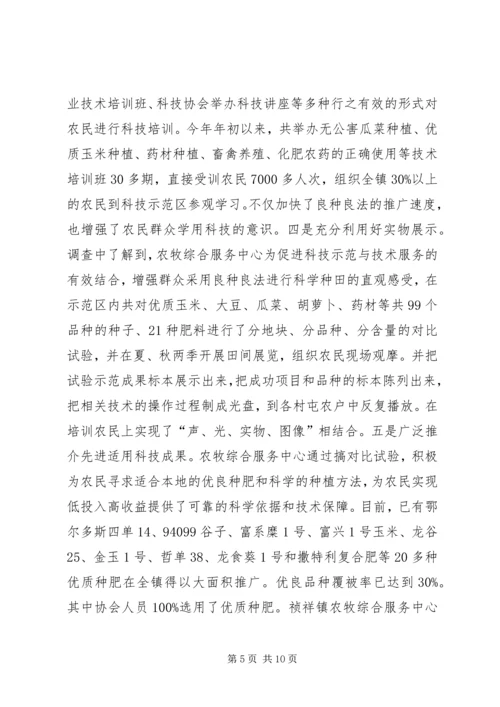 关于×镇农牧综合服务中心建设有关情况的调查 (11).docx