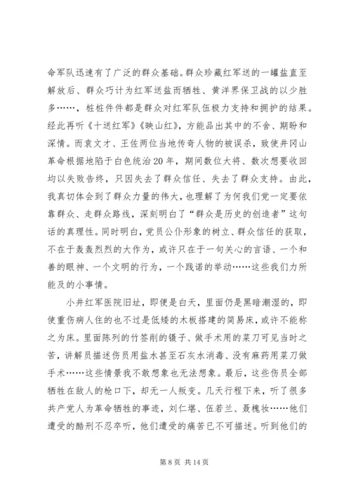 井冈山党性教育心得体会五篇.docx