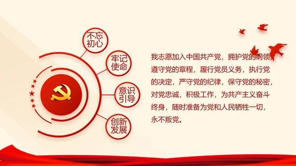 红色党建党课教育工作总结汇报PPT
