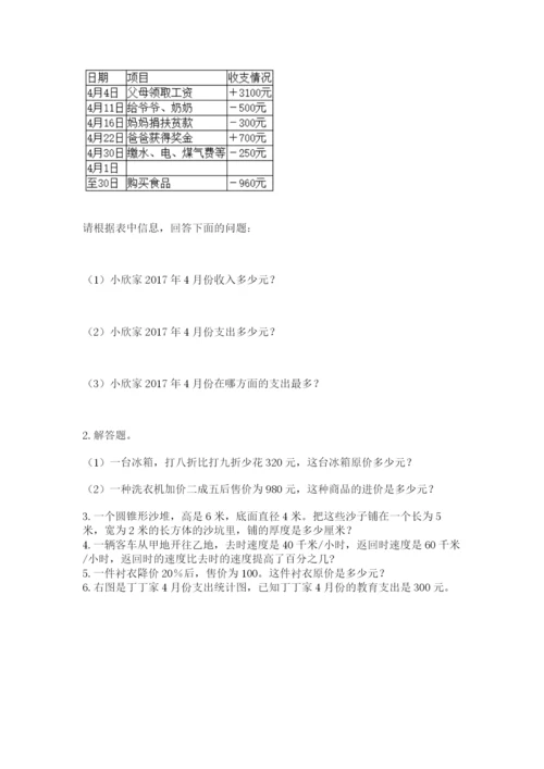 最新苏教版小升初数学模拟试卷带答案（考试直接用）.docx