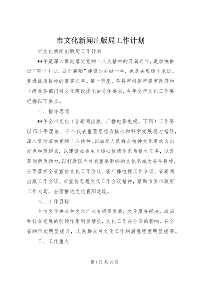 市文化新闻出版局工作计划 (2).docx