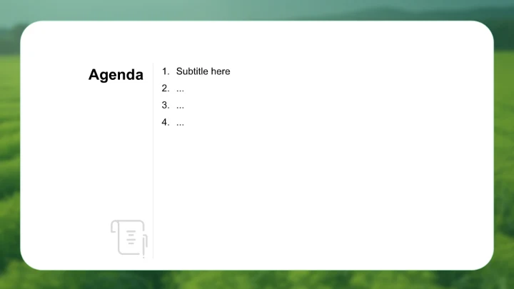 绿色商务风现代农业PPT主题