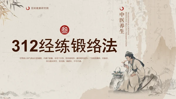 传统中国风中医经络养生PPT课件