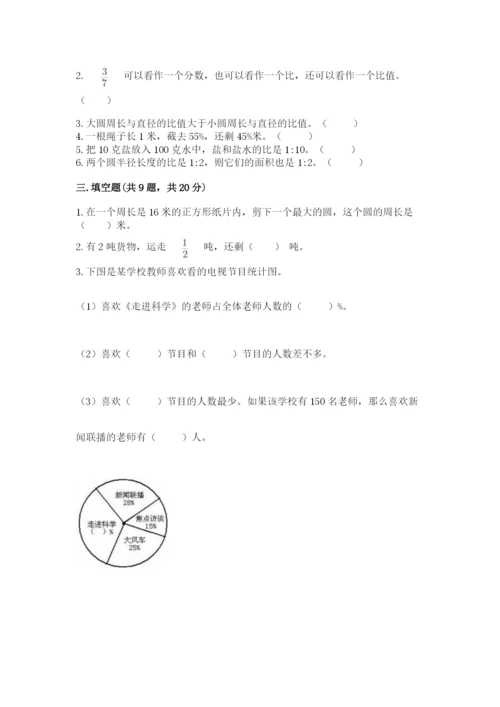 小学数学六年级上册期末考试试卷及参考答案（b卷）.docx