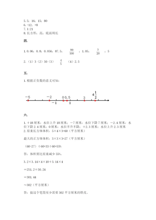 小学毕业班数学检测卷附答案【名师推荐】.docx