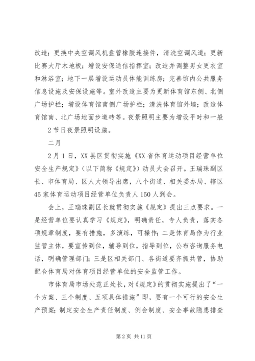 二00八年宣武体育局大事记范文合集.docx
