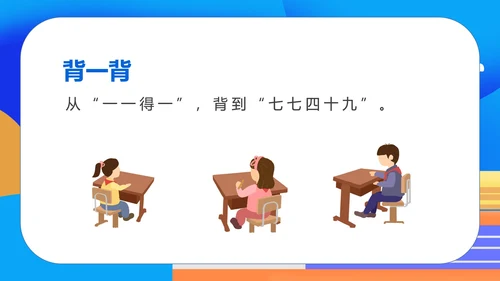 蓝色插画风一年级上册数学表内乘法PPT模板