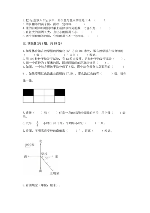 人教版六年级上册数学期末检测卷及答案【考点梳理】.docx