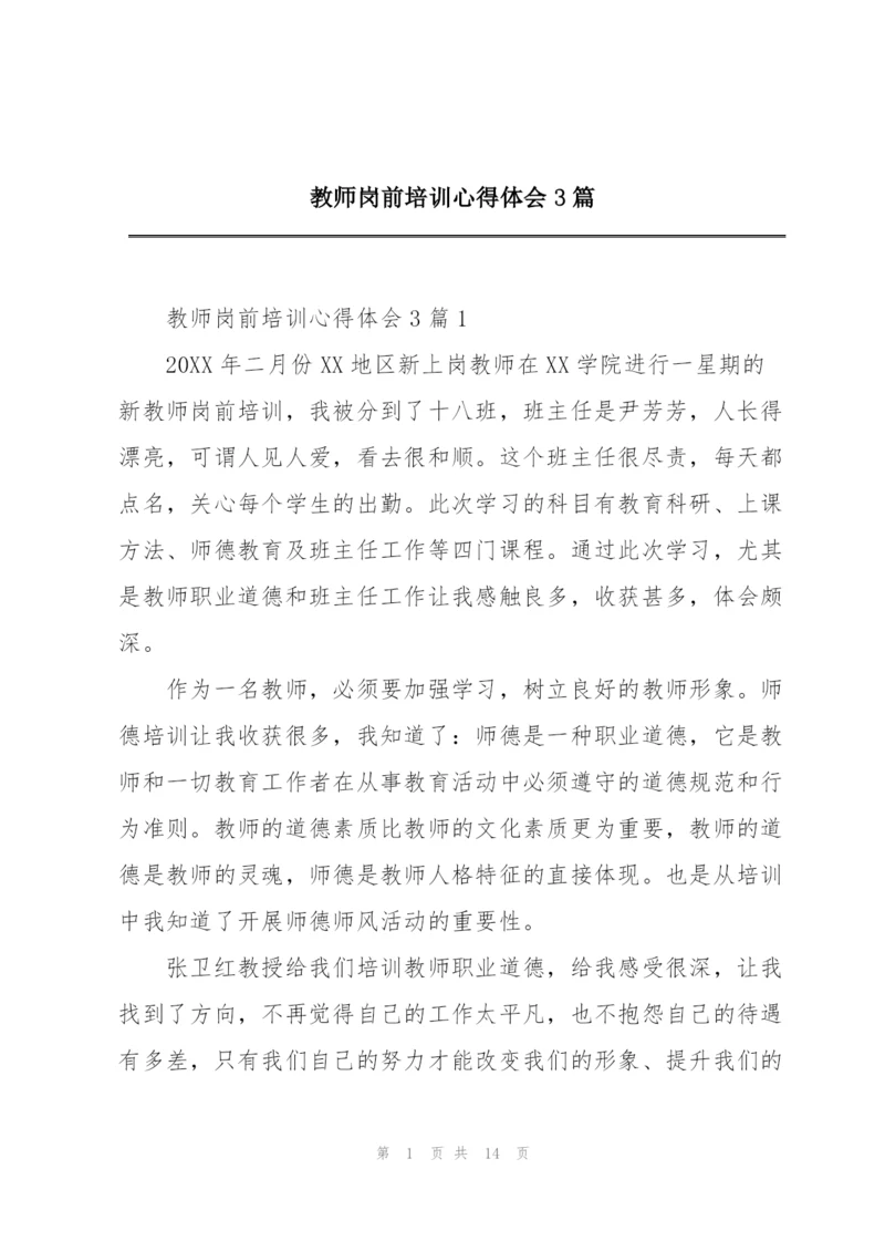 教师岗前培训心得体会3篇.docx