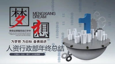 人力资源部年终工作总结汇报PPT模板