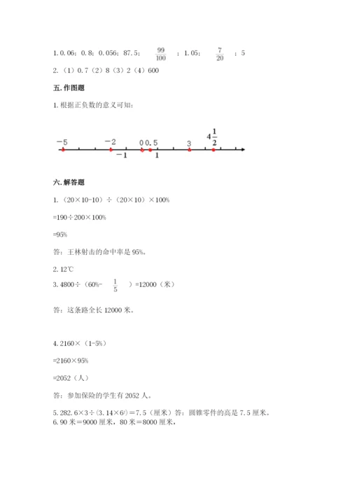 人教版六年级下册数学期末测试卷含答案（精练）.docx