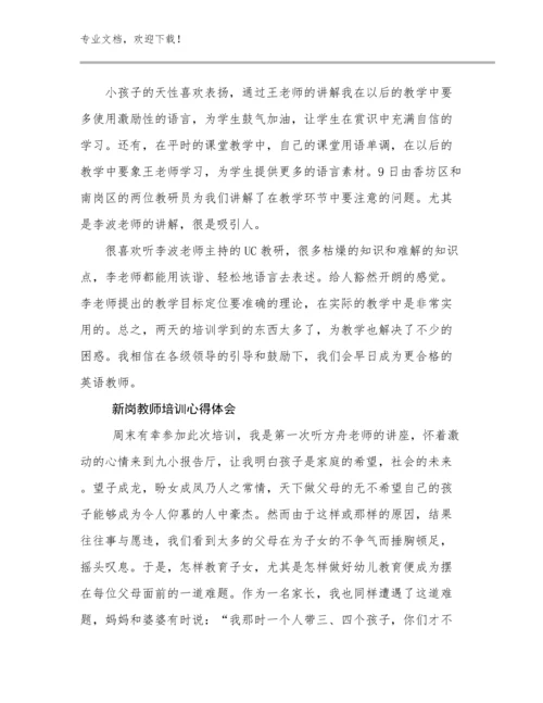 新岗教师培训心得体会例文23篇.docx