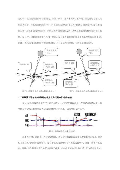 论文接触网专业浅谈接触网道岔定位结构优化的技术方案在铁路电气化工程中的应用完整版剖析.docx