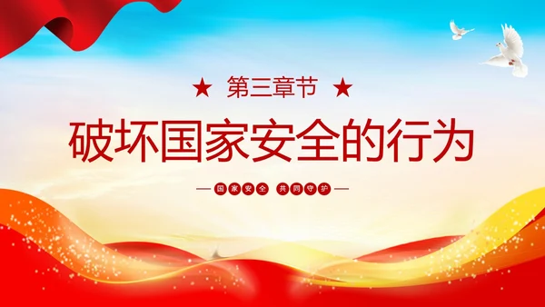 时尚大气简约国家安全教育日国家安全你我有责主题PPT模板