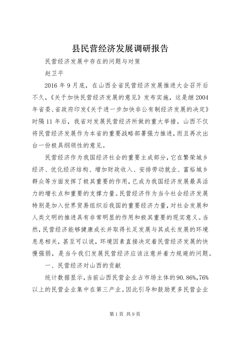 县民营经济发展调研报告 (2).docx