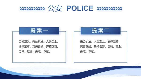 蓝色大气公安部治安管理局动态PPT模板