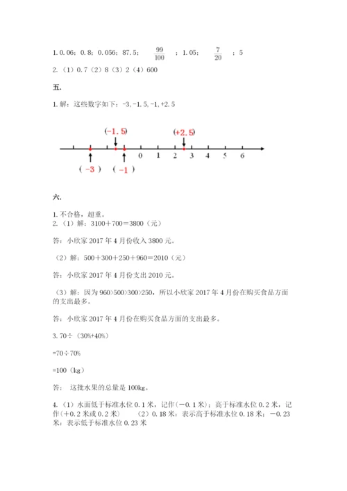 浙江省【小升初】2023年小升初数学试卷附参考答案【巩固】.docx
