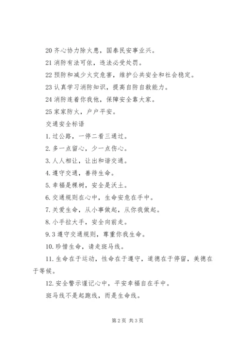 交通消防安全标语.docx