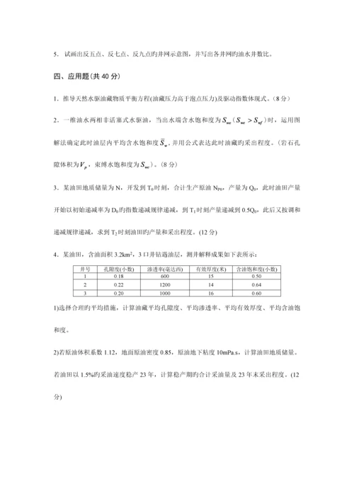 中国石油大学油藏工程试题及答案.docx